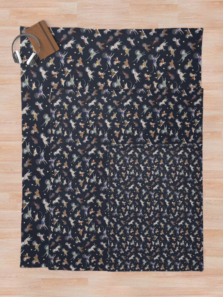Alternate view of Space Pups Throw Blanket