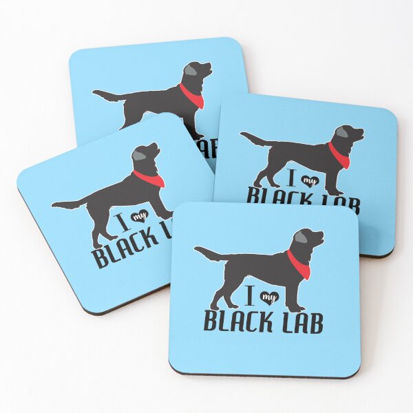 Item preview, Black Labs Labrador Retriever Dogs Pattern in Blue designed and sold by Art by Jess.