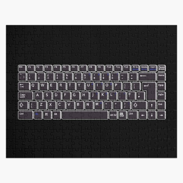 TEXT. TYPING. Keyboard. Computer, Electronic. Black On Black. Jigsaw Puzzle