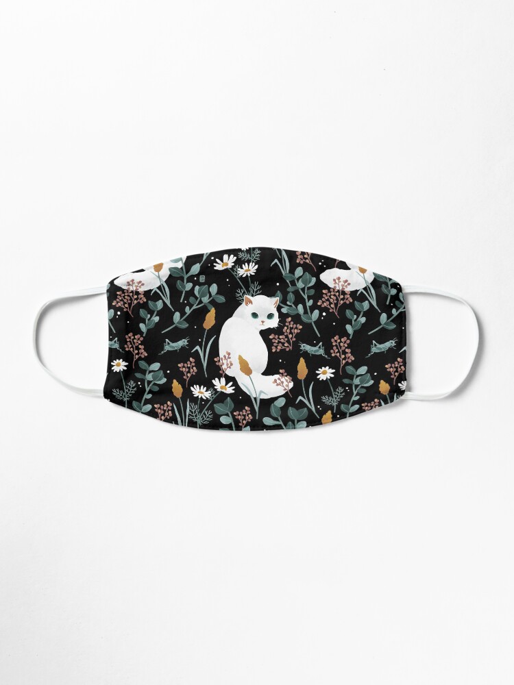 Alternate view of Cat in the meadow pattern 2 Mask