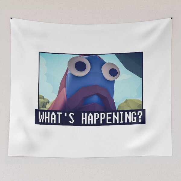 Item preview, What's happening? Totally Accurate Battle Simulator. A blue giant with surprised eyes. designed and sold by SWAPBit.