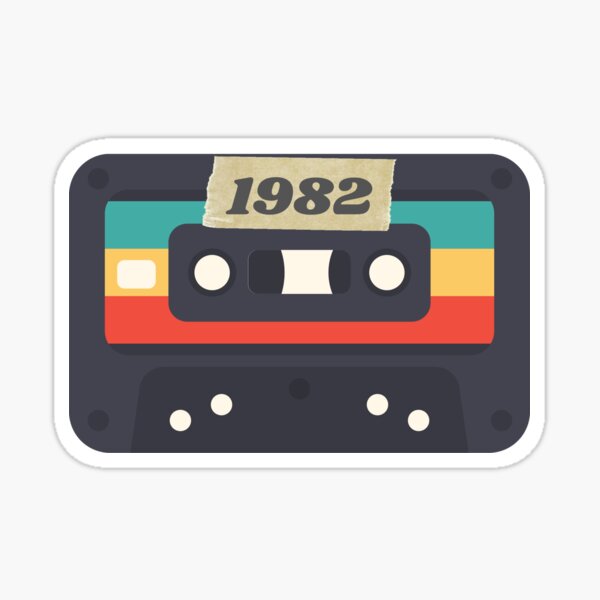1982 Cassette Tape born in birth year Sticker