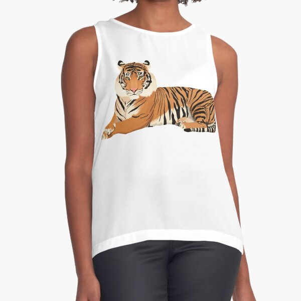 Sparkle City White Tiger Head Tee