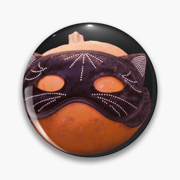 Item preview, Pumpkin in cat Halloween mask black designed and sold by craig777red.