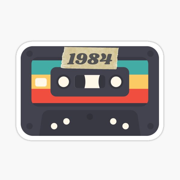 1984 Cassette Tape born in birth year Sticker