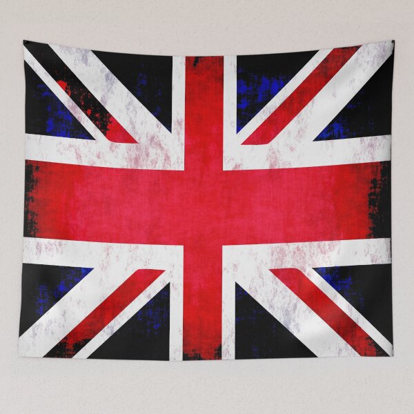 Item preview, Distressed Black Union Jack Royal Union Flag designed and sold by ChezM1989.