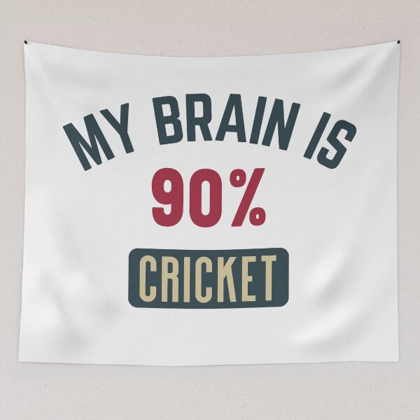 Item preview, My brain is 90% cricket (full) designed and sold by bumperapparels.