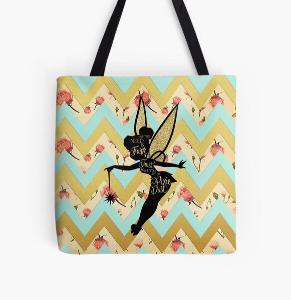 fairy bag pixie dust tote bag tinker bell canvas bag tinker bell saying