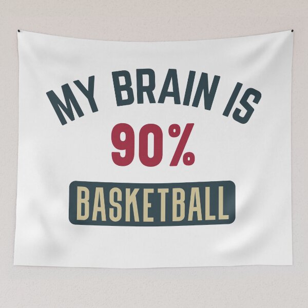 Item preview, My brain is 90% basketball (full) designed and sold by bumperapparels.