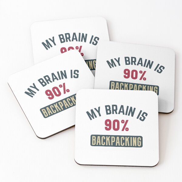 Item preview, My brain is 90% backpacking (full) designed and sold by bumperapparels.