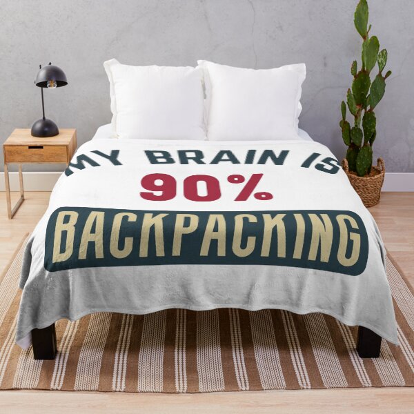 Item preview, My brain is 90% backpacking (full) designed and sold by bumperapparels.