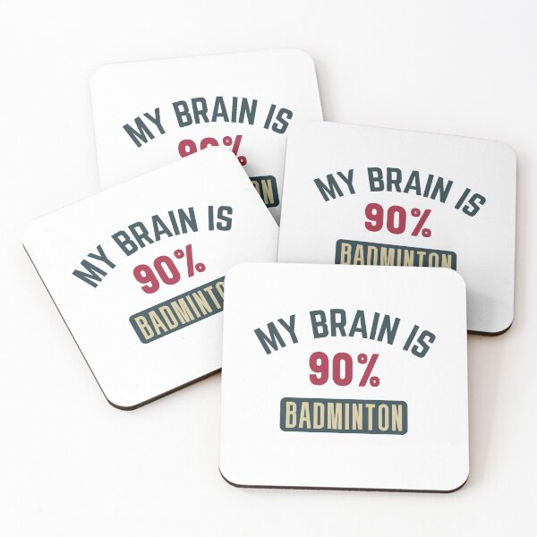 Item preview, My brain is 90% badminton (full) designed and sold by bumperapparels.