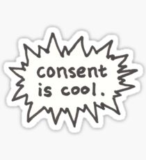 Consent is Cool Comic Flash Sticker