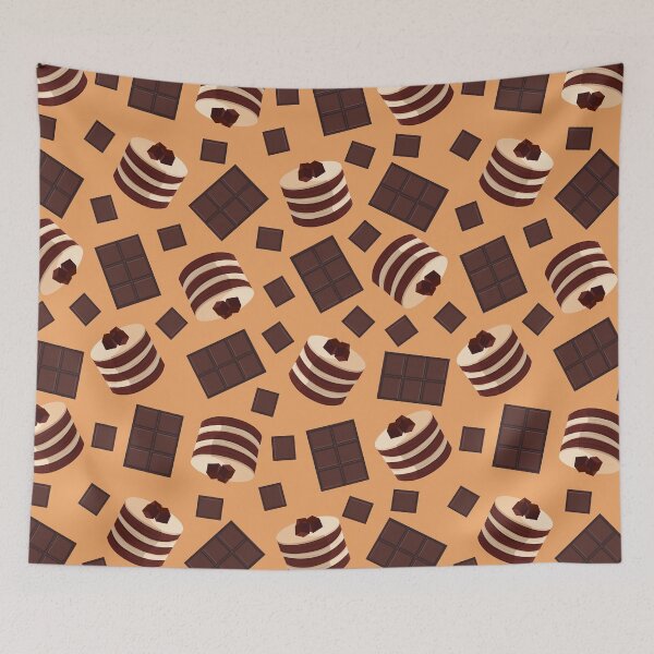 Item preview, Chocolate cake pattern with chocolate slices designed and sold by GulArt.