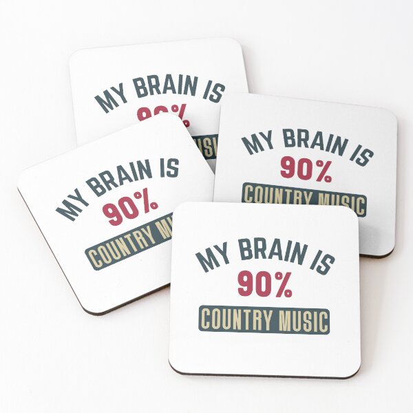 Item preview, My brain is 90% country music (full) designed and sold by bumperapparels.