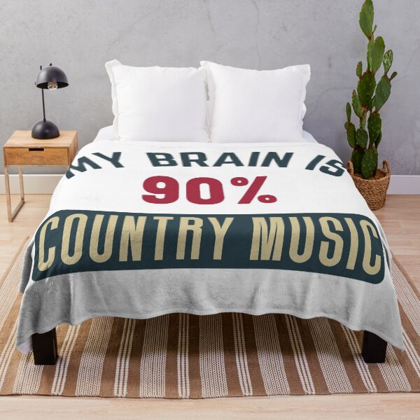 Item preview, My brain is 90% country music (full) designed and sold by bumperapparels.