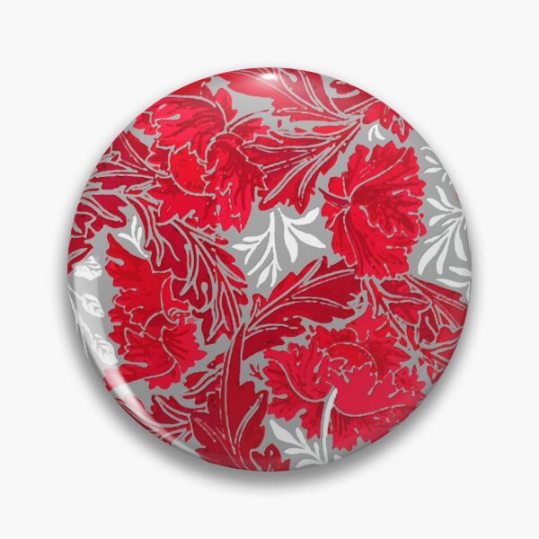 Artikelvorschau, William Morris Floral, Deep Red und Silver Grey entworfen und verkauft von Marymarice.