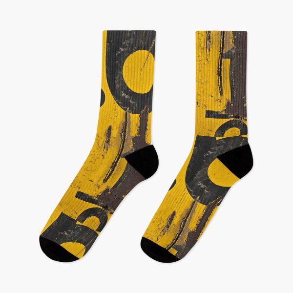 Item preview, Broken Street Sign Black and Yellow designed and sold by Doide.