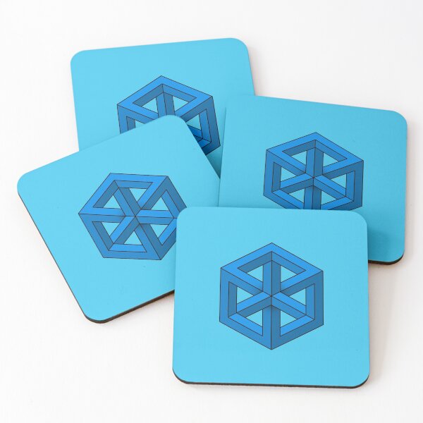 Item preview, Blue 3D Impossible Cube designed and sold by tjuiii.