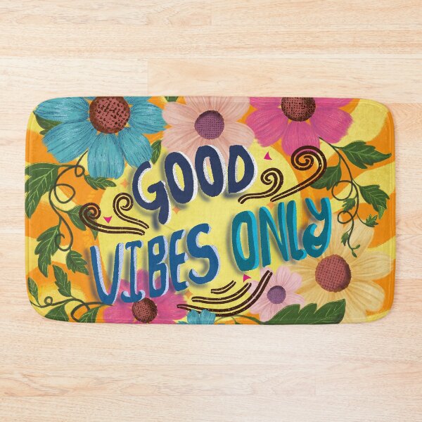 Item preview, Good Vibes Only bright and floral designed and sold by HeadOverEasel.