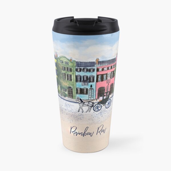 Rainbow row Travel Mug