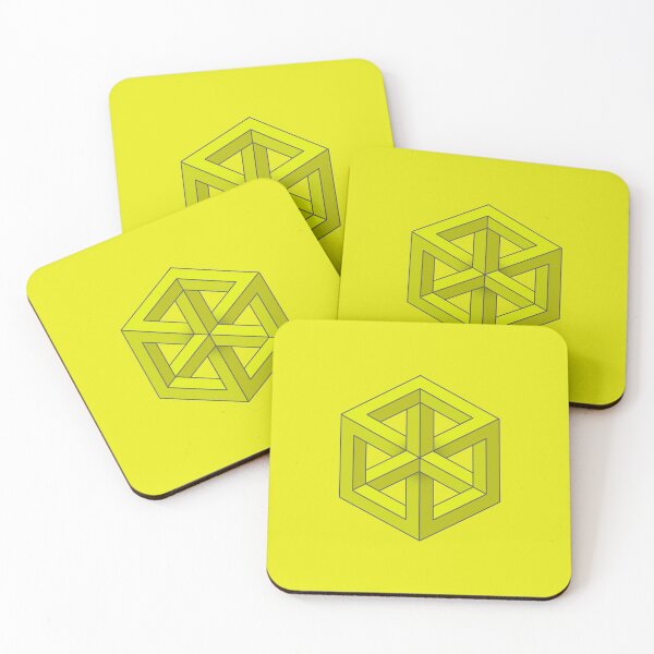 Item preview, Yellow 3D Impossible Cube designed and sold by tjuiii.