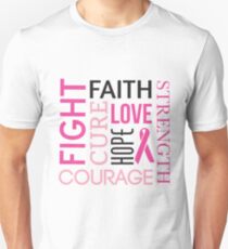 Breast Cancer Words Unisex T-Shirt