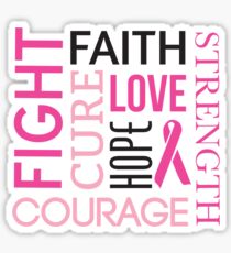 Breast Cancer Words Sticker