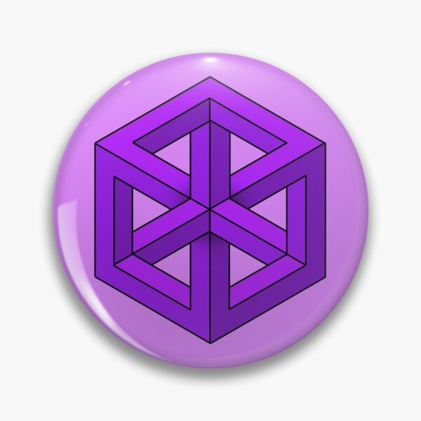 Item preview, Purple 3D Impossible Cube designed and sold by tjuiii.