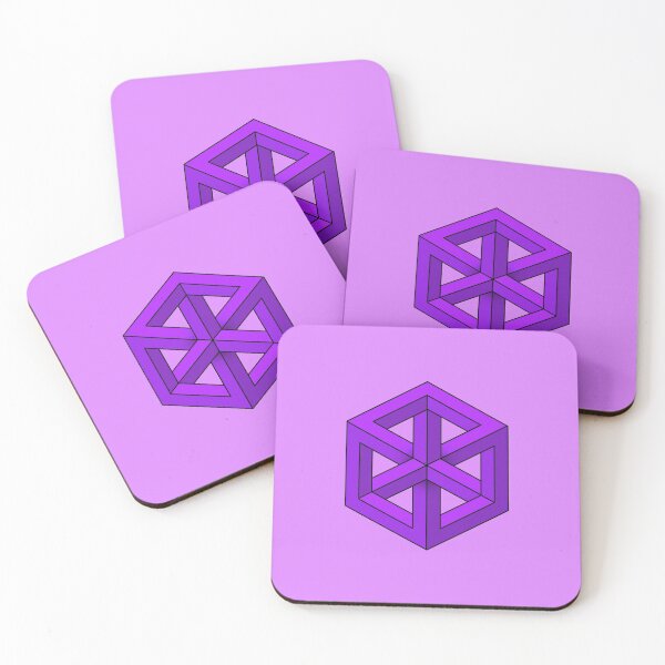 Item preview, Purple 3D Impossible Cube designed and sold by tjuiii.