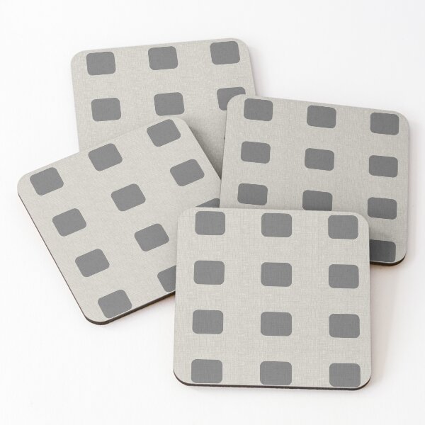 Item preview, Mid Century Modern Grey Cream Block Print designed and sold by Gene Brown Designs.