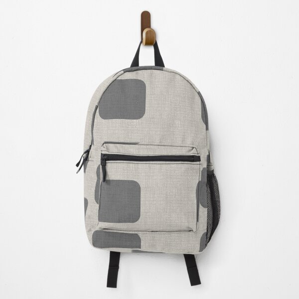 Item preview, Mid Century Modern Grey Cream Block Print designed and sold by Gene Brown Designs.