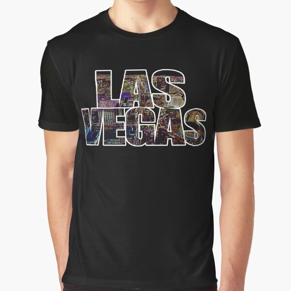 Las Vegas lettering Neon Black Edition Graphic T-Shirt