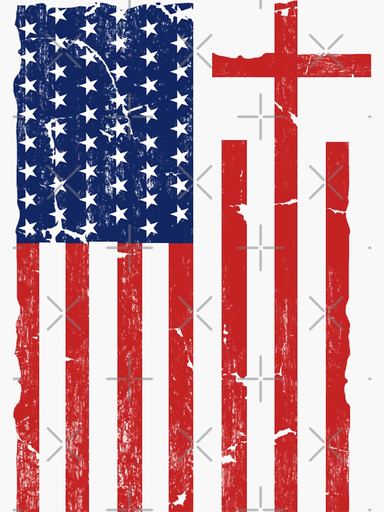 ipicture of christianity with us flag