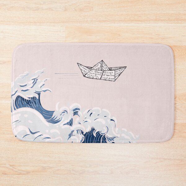 Item preview, Diseño dibujo arte océano olas mar barco papel  designed and sold by MaMoAn.