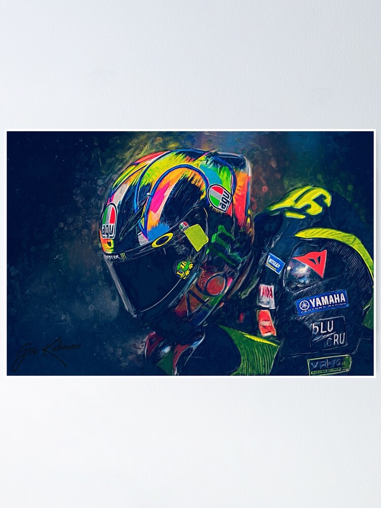 Poster, Valentino Rossi #46 designed and sold by ginokelleners