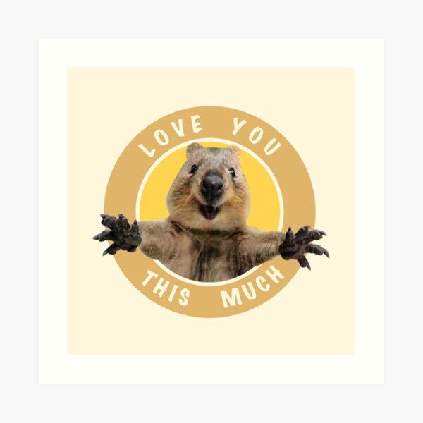 Quokka love you hug Art Print