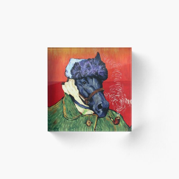 Seattle Slew Portrait with Bandaged Ear and Pipe Acrylic Block
