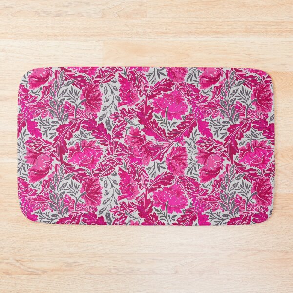Item preview, William Morris Floral, Fuchsia Pink and Silver Gray designed and sold by Marymarice.