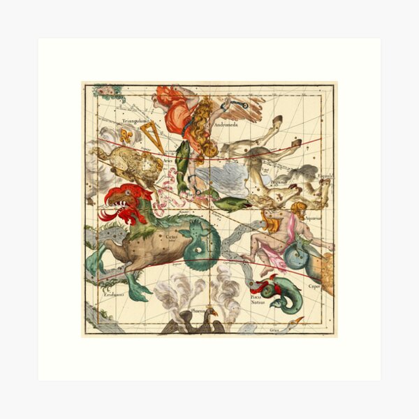 Item preview, Cetus, Aquarius, Andromeda, Pegasus, Phoenix, Aries, Triangulum And Other Constellations designed and sold by VintageLevel.