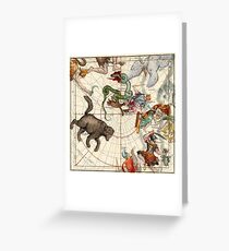 Ursa Major, Ursa Minor, Perseus, Hercules, Cassiopea, Andromeda And Other Constellations Greeting Card