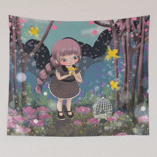 Item preview, The girl with the birds designed and sold by fanny offre.