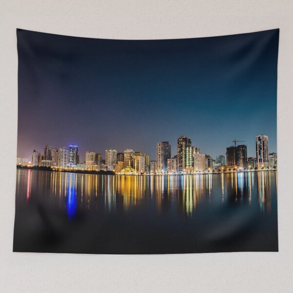 Item preview, Bangkok Skyline At Night designed and sold by GroveDesigns.