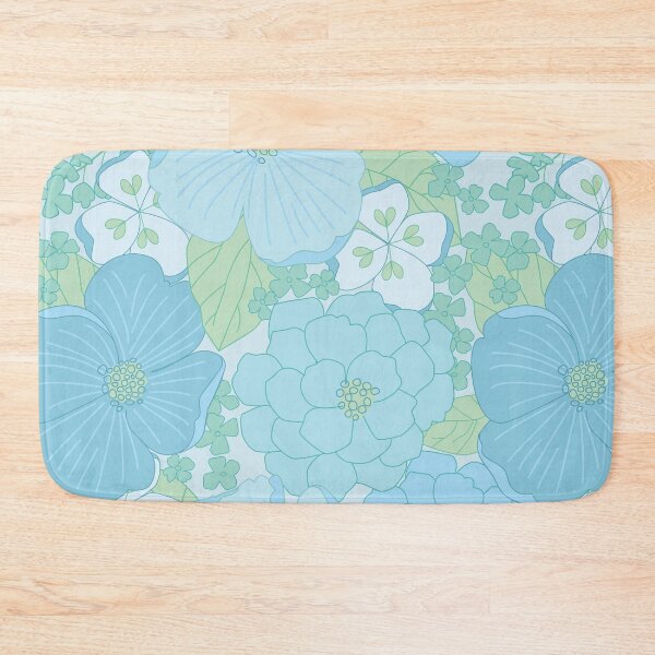Item preview, Light Blue Pastel Vintage Floral Pattern designed and sold by Eyestigmatic.