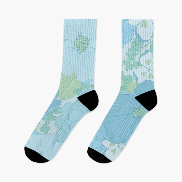 Item preview, Light Blue Pastel Vintage Floral Pattern designed and sold by Eyestigmatic.