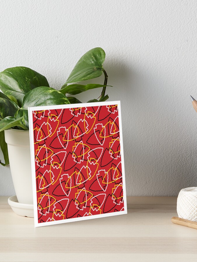 Chiefs Arrowhead Pattern on Red Sticker for Sale by brittlouise