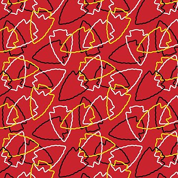 Chiefs Arrowhead Pattern on Red Sticker for Sale by brittlouise