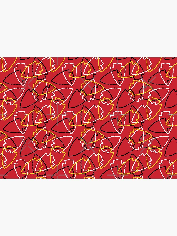 Chiefs Arrowhead Pattern on Red by brittlouise