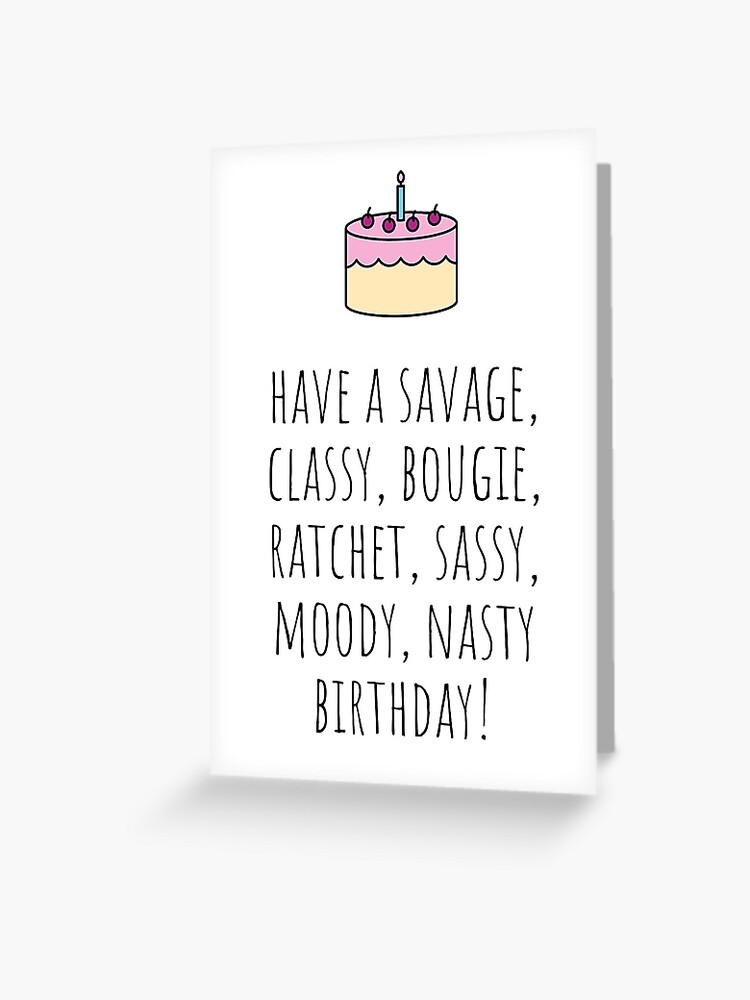 Happy Birthday Stay Boujee Card Birthday Card for Her Best 