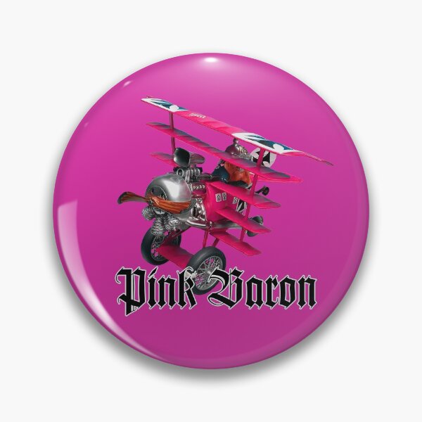 Item preview, Crazy funny Revell plastic kit: Manfred von Richthofen, The Pink Red Baron and his Fokker Dr.1 on pink background. designed and sold by PrintPit.